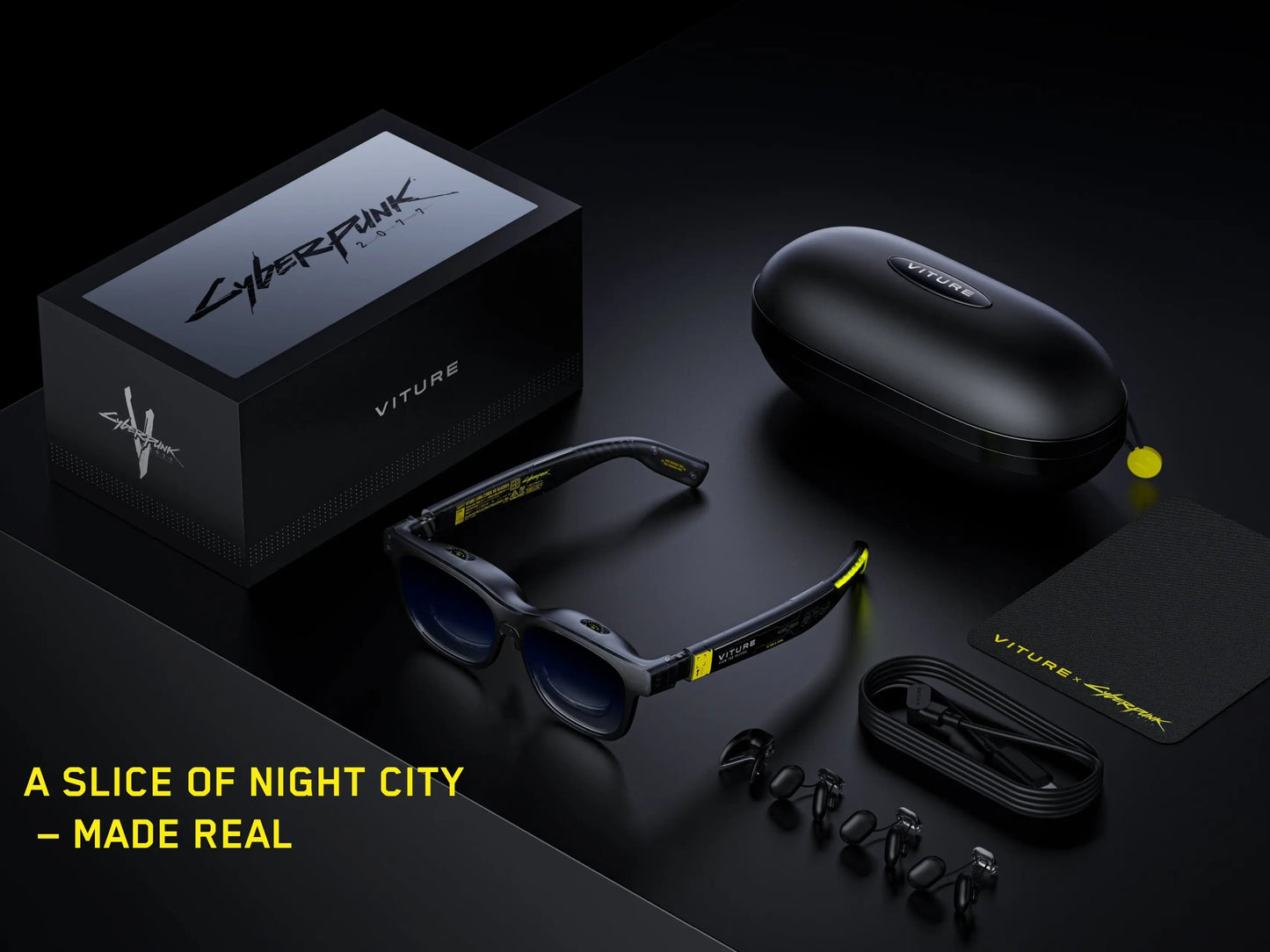 Tiktok-Only VITURE Luma Cyber XR Glasses - Cyberpunk 2077 5Th Anniversary Collector'S Edition, Limited 10,000 Units, CD PROJEKT RED & VITURE Collaboration, for Switch PS5 PC Players