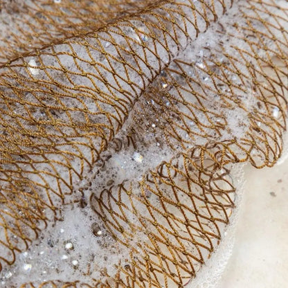Authentic African Exfoliating Net Sponge - Ethically Sourced from Nigeria - Porous, Hygienic & Quick-Drying Exfoliating Bath Net