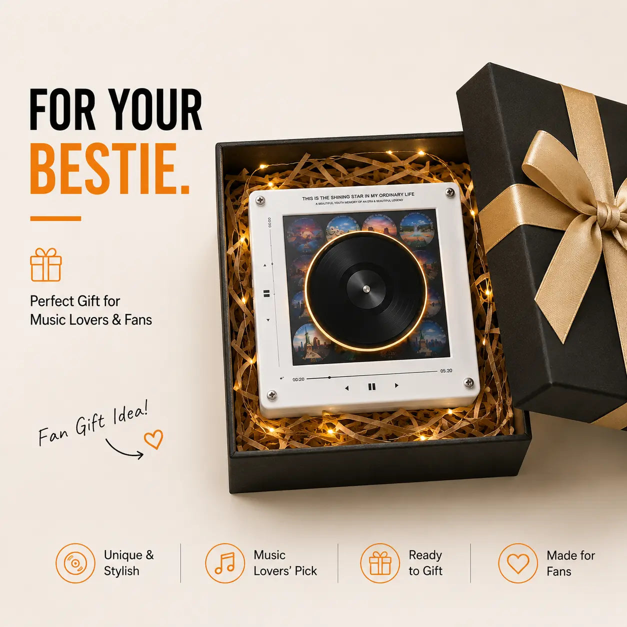 Switch Music in 1 Second?! Magnetic Vinyl-Style Fridge Magnets – Cute Kitchen Decor with Endless Songs