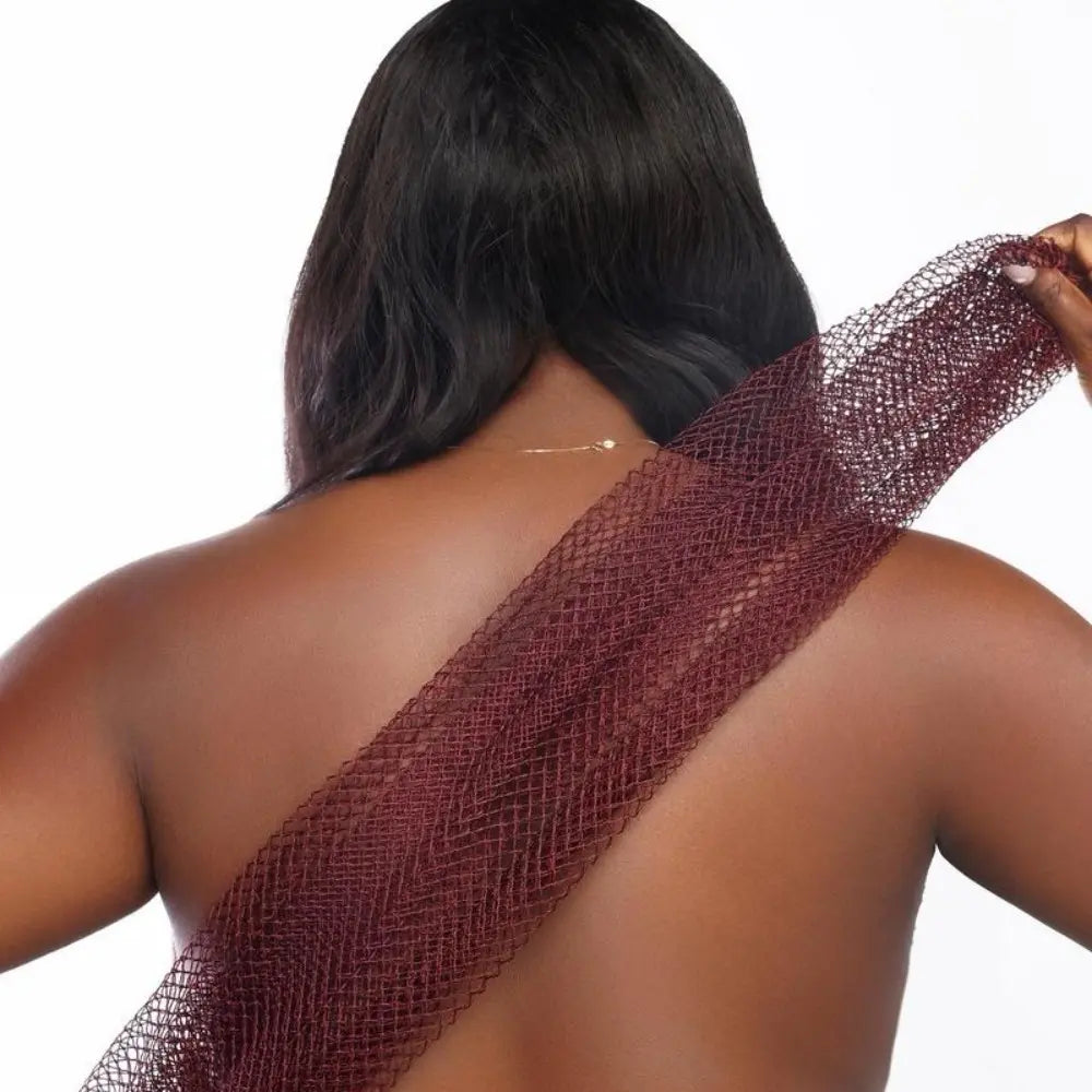 Authentic African Exfoliating Net Sponge - Ethically Sourced from Nigeria - Porous, Hygienic & Quick-Drying Exfoliating Bath Net